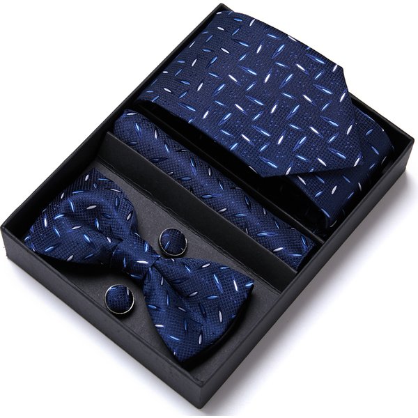 Cravate pour hommes robe formelle smoking cravate mouchoir nœud papillon ensemble PlaisyParty marié mariage papillon noeud papillon en boîte