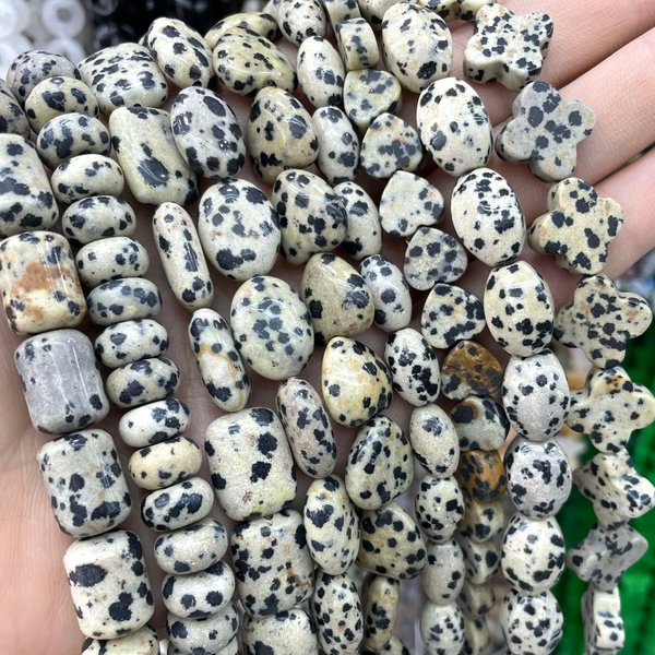 Kamień naturalny dalmatyńczyki jaspis okrągła kostka fasetowana Rondelle luźne koraliki dystansowe do tworzenia biżuterii Charms DIY bransoletki naszyjnik