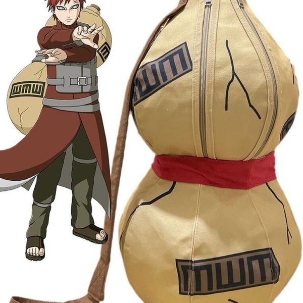 Sac à dos en toile Anime Naruto Sabaku No Gaara Gourd, sac à dos de sport, sac à dos de cosplay, sac à dos décontracté pour l'école, les voyages, cadeau