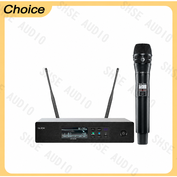 Qlxd K8 Professional Wireless Microphone, Metal Handheld Microphone with Clear Sound Quality Suitable for Stage Performances