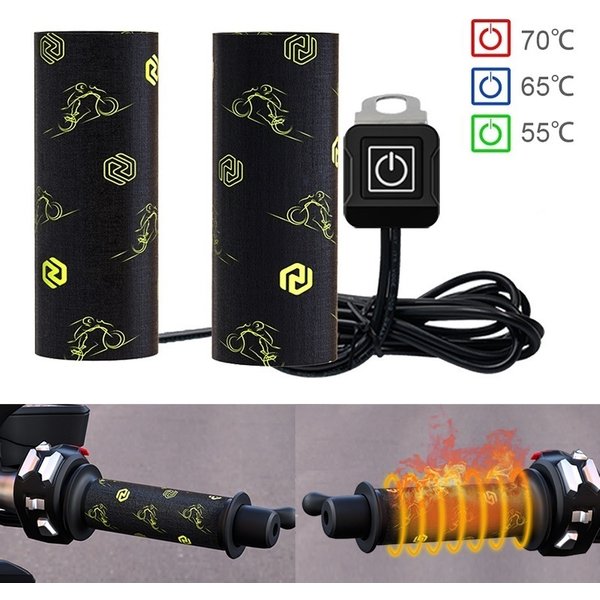 12V Motorräder Beheizte Griffe Griffe Schneemobil ATV Lenker Heizung Wärmer Kit Für Snowmobile Beheizte Lenkrad Universal