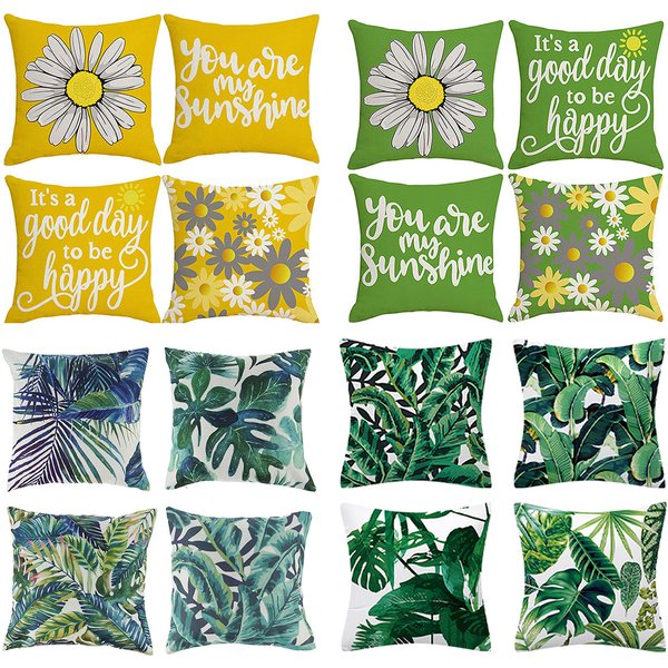 4pcs Pillowcase Waterproof Pillow Cover Square Decorative Cushion Covers with Invisible Zipper Waist Cushion Sofa Car Home Siest