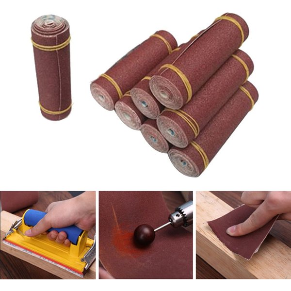 Rouleau de papier de verre de polissage pour outils de meulage, 1 rouleau de 1M, grain 80-600, grains 80 120 180 240 320 600