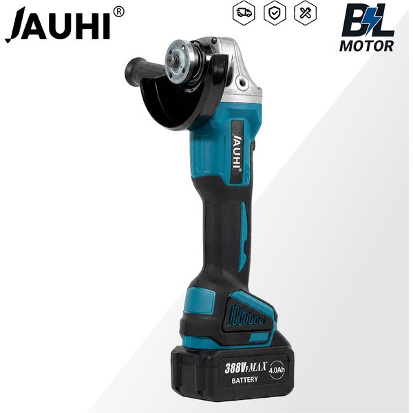 JAUHI 125mm M14 Bürstenloser Winkelschleifer Schneidemaschine Kabelloser Elektrischer Winkelschleifer Elektrowerkzeug für Makita 18V Akku