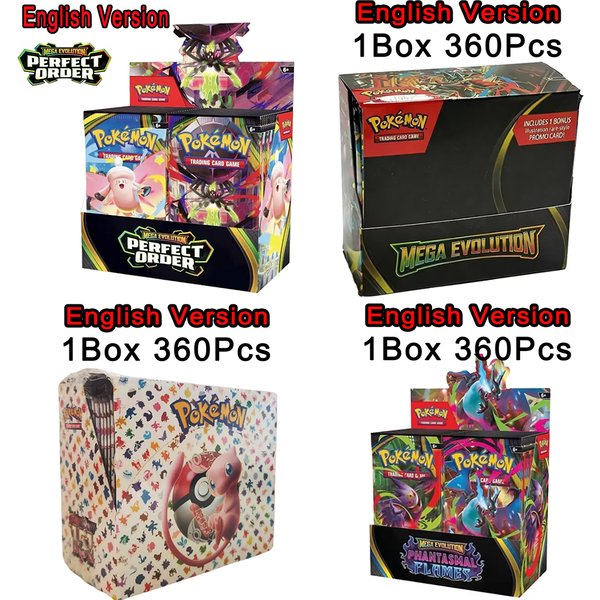 36style 360 cartes Pokémon en anglais PERFECT ORDER VIOLE 151 MEGA EVOLUTION Evolutions HIDDEN FATES Booster Box Collection