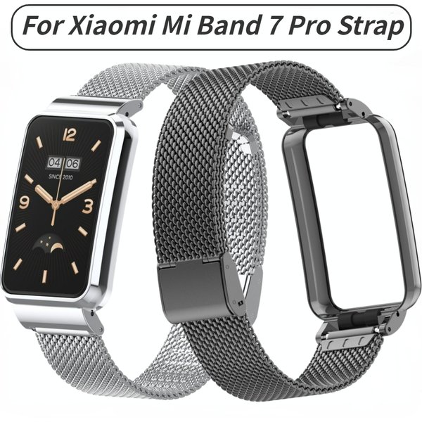 Bracelet milanais pour Xiaomi Mi Band 7 Pro, bracelet en acier inoxydable en métal, bracelet de remplacement de montre intelligente