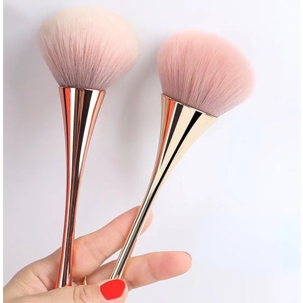 Roségoldener Puder-Rougepinsel, professioneller Make-up-Pinsel, großer kosmetischer Gesichtsbehälter, kosmetischer Gesichtsbehälter, Brocha Colorete, Make-up-Werkzeug