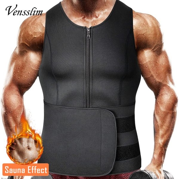 Hommes taille formateur minceur gilet Sauna sueur Compression chemises d'entraînement gros brûleur ventre mince corps Shaper perte de poids costume
