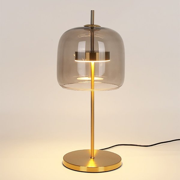 Lampe de Table LED en Verre localité au Design Moderne, Luminaire Décoratif d'Nik, Idéal pour une Chambre à Coucher, un Salon, un Restaurant ou une Table de oral et