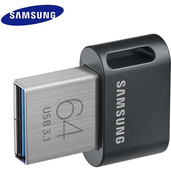 SAMSUNG 64GB FIT Plus Mini USB 3.1 Flash-Laufwerk mit Lesegeschwindigkeiten von bis zu 300 MB/s für Laptops, Tablets, Fernseher, Auto-Audiosysteme und Mehr