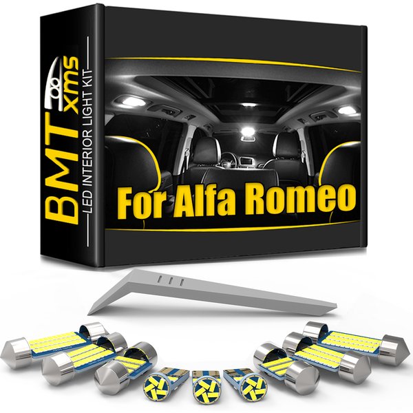 BMTxms Canbus LED-Innenbeleuchtung für Alfa Romeo Giulietta Mito Brera GT Spider Giulia 4C Stelvio 147 156 159 166 1995–2018 2020