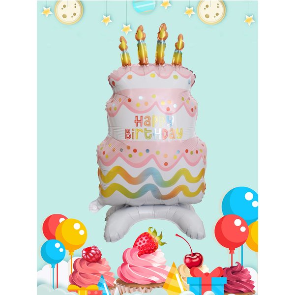 News Stand Cake Balloons Happy Birthday Cake Balloon Birthday Party Decorations Baby Shower Globos