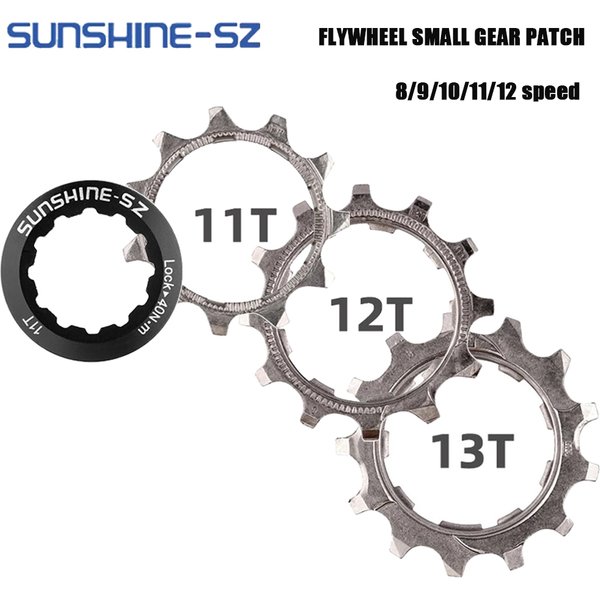 SUNSHINE Cassette Bicycle Ratchet Cog 11 12 13T Sprocket 12 8 9 11 Speed Pinion Bike 10v Cogset Single Speed Freewheel Adapter