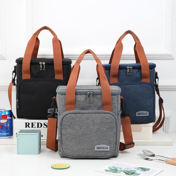 Große Kapazität Lunch pakete wasserdichte Nylon Picknick Umhängetasche Lebensmittel Lunchbox Lagerung Eis beutel Tasche Schulkinder Bento Beutel neu