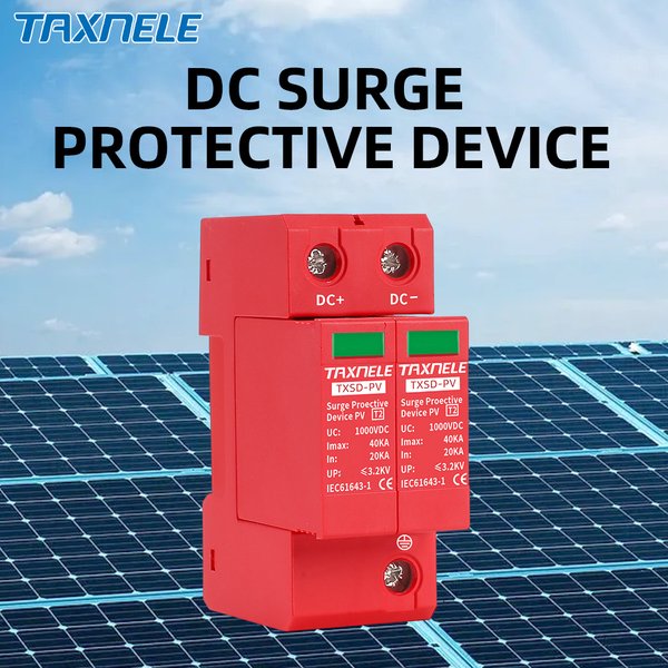 Dispositif de protection contre les surtensions DC SPD, 2P 40KA 60KA 600V 800V 1000V, protecteur de tension, parafoudre solaire photovoltaïque PV