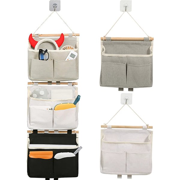 Aufbewahrungs-Caddy-Tasche zum Aufhängen an der Wand, Aufbewahrungstaschen zum Aufhängen an der Tür, Wandmontage-Organizer, wasserdichter Leinenraum für Datei und Zeitschriften