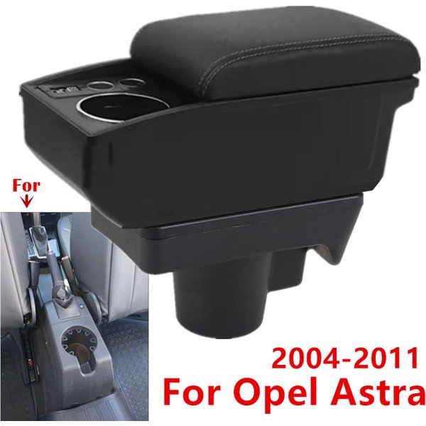 Boîte d'accoudoir pour Opel Astra H 2004-2011, boîte de rangement double couche, porte-gobelet, accessoires de voiture