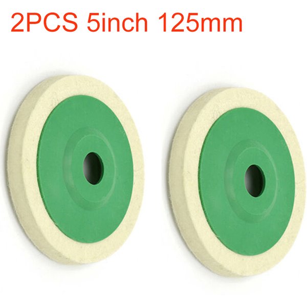 2Pcs 125mm Wool Felt Polishing Grinding Wheel Pad Angle Grinder Buffing Wheels For Metal Marble Glass Ceramics Polishing Wheel
