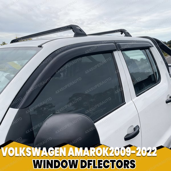 Fenster-Windabweiser Wetterschutz für Volkswagen VW Amarok 2009-2022 Wind-Regen-Sonnenschutz 4X4 Auto-Styling Zubehör 4 Stück