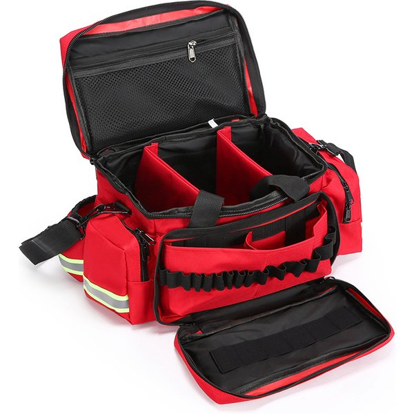Sac de premiers secours d'urgence entièrement équipé, sac à bandoulière EMT, kit de sauvetage médical tactique réfléchissant, voyage en plein air