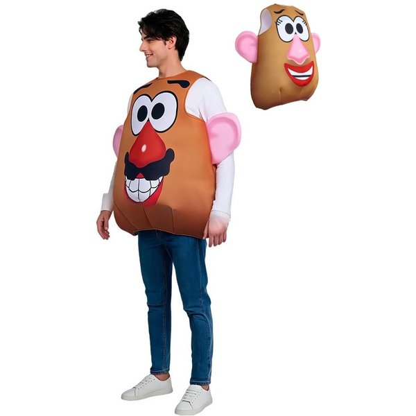 Funny Cartoon Potato Head Couple Mr and Mrs Matching Costume for Halloween Party Carnival Holiday Fancy Dress Performance Wear