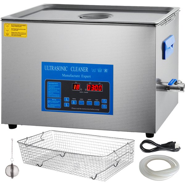 SucceBuy 22L Ultraschallreiniger 28/40 kHz Dual-Frequenz-Ultraschallreiniger 304 Edelstahl mit Heiztimer für Schmuckuhren