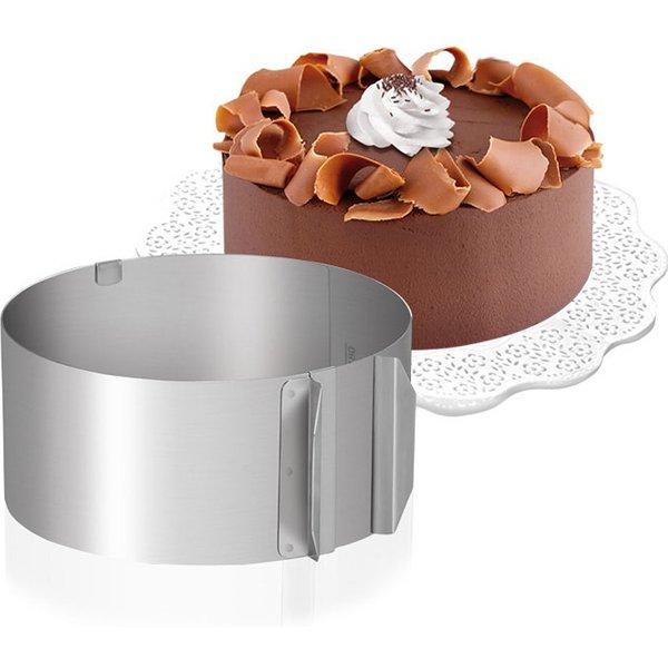 Verstellbare runde Kuchenringform, einziehbarer Mousse-Kuchenring, Edelstahl, Kreis, Backring, Kuchenwerkzeuge 189