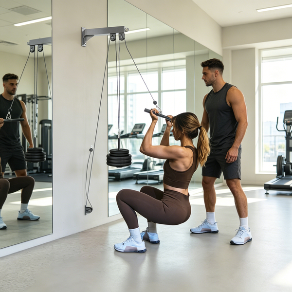Kit de poulies de fitness mural pour la maison et la salle de sport, câble réglable de 5,91/11,48 pieds, capacité de 330,69 lb pour salle de sport