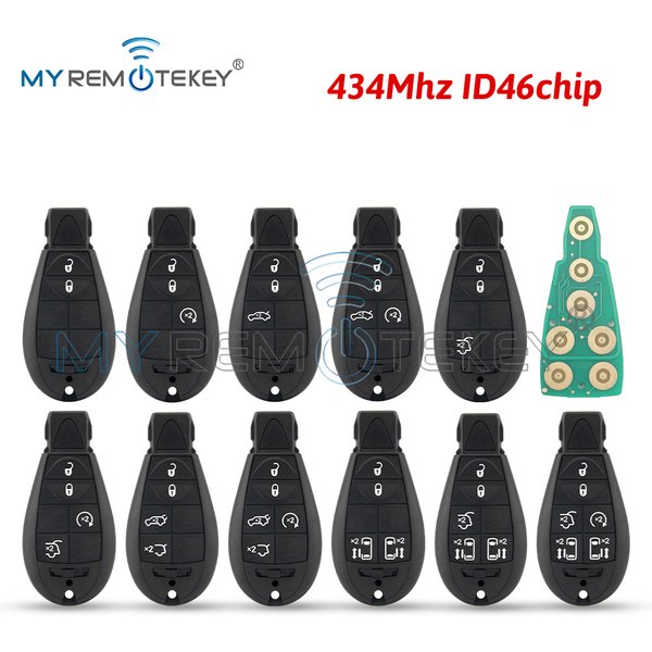 Remtekey (Original-Board) Fobik Schlüsselfernbedienung Europa-Modell 68066859AD 434Mhz ASK HITAG2 ID46 PCF7941 für Chrysler Jeep Dodge