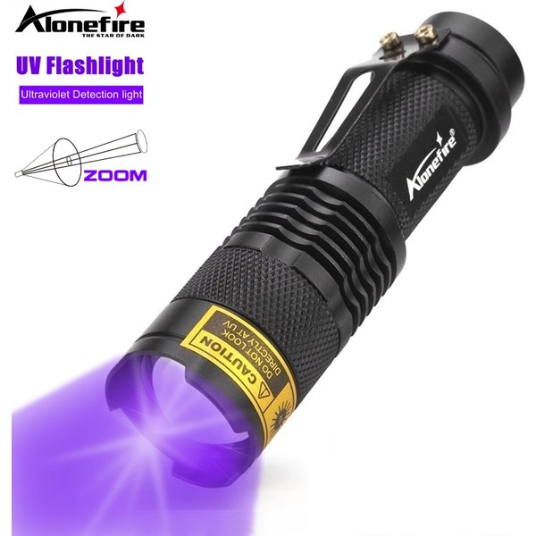Zoom UV-Taschenlampe 395/365nm UV-Taschenlampe Haustier Urin Katze Tinea Geld Erz Skorpion unsichtbare Tinte Marker Fluoreszenz Detektion licht