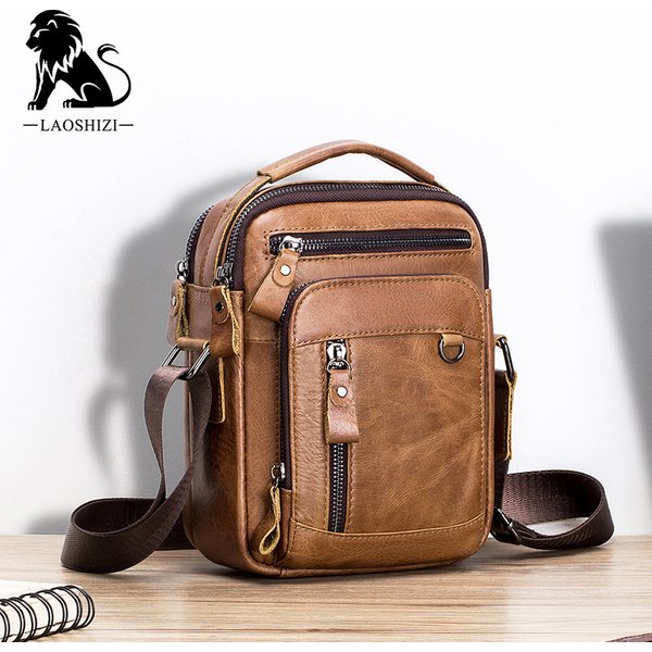 Brand 100% Genuine Leather Men's Shoulder Bags Messenger Bag for Men Crossbody Bags New Small Man Designer Handbag Bolso Male