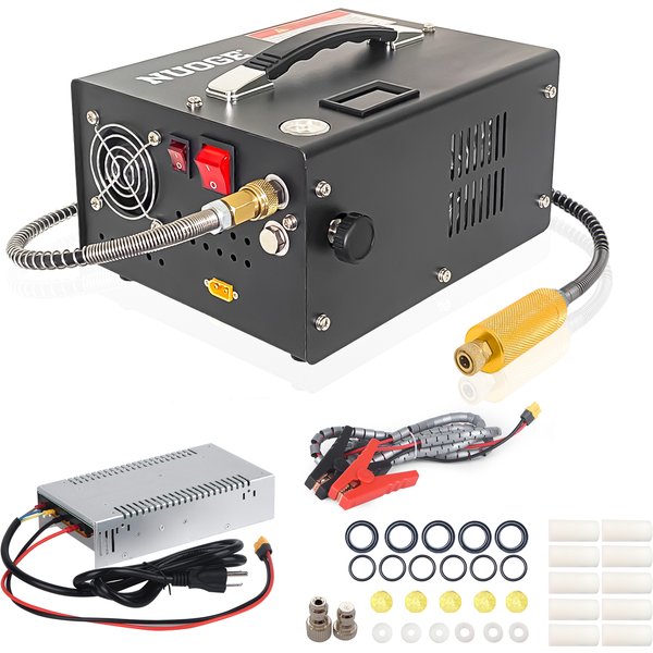 Pompe de compresseur d'air Portable PCP 4500Psi 30Mbar 12VDC/110V, bouteille de plongée haute pression sans huile/sans eau