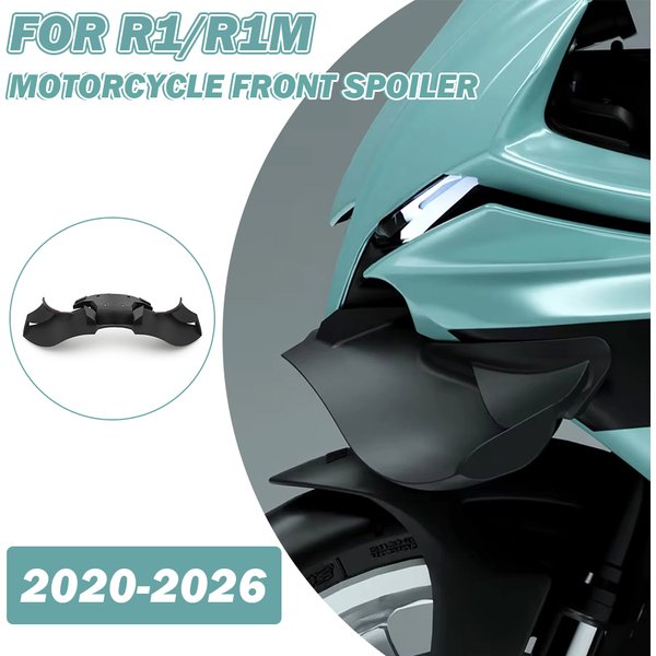 Accessoires Moto Ailerons GP Spoiler Avant Lèvre Inférieure Downforce Spoilers Frontaux Nudistes Pour YZF R1 YZF-R1M 2020-2026