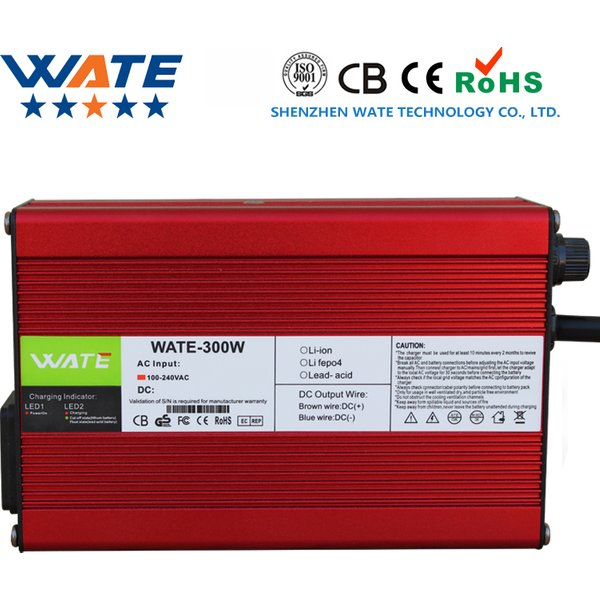 Chargeur intelligent 54,6 V 5 A pour batterie Li-ion 48 V, utilisé pour batterie Li-ion 13S 48 V haute puissance avec ventilateur et boîtier en aluminium