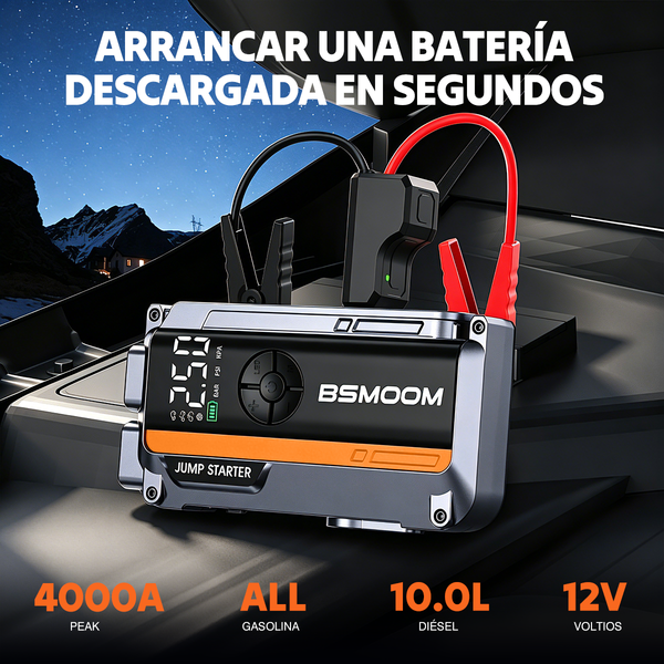 4000A Starthilfegerät mit 150PSI Luftkompressor, 12V Autobatterie-Booster, 21800mAh Tragbares Auto-Pannenhilfe-Set