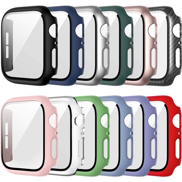 Glass+Case for Apple Watch Ultra 49mm 45mm 44mm 41mm 40mm Accessories PC Screen Protector Cover iwatch Series 3/4/5/6/7/8/SE