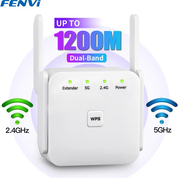5 GHz WiFi Repeater AC1200 Wi-Fi Booster WiFi Extender Verstärker 2,4 G/5 GHz Wi-Fi Signal Booster Long Range Netzwerk Access Point