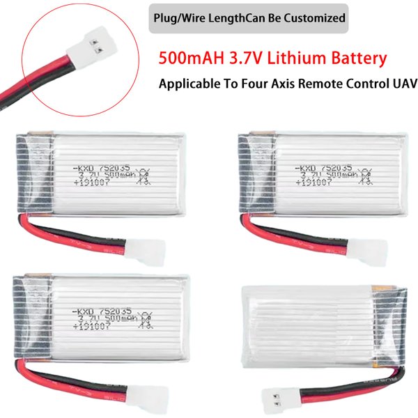 RC-Flugzeug-Ersatzbatterien 3,7V 500mAh 250mAh 160mAh Wiederaufladbare Lithium-Ionen-Batterien für RC SU57 Mige530 FX620 FX820 F22