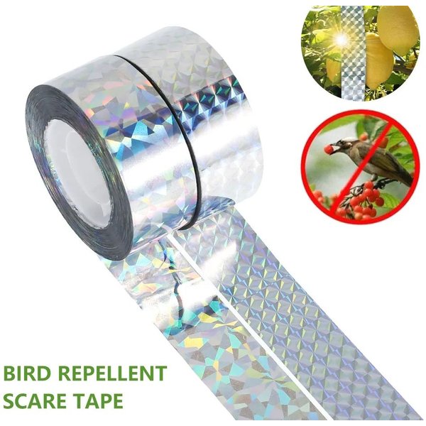 80M 50M Anti Bird Tape Flashing Reflective Bird Repellent Scare Tape Pigeons Crow Keep Away Double-sided Bird Repeller Ribbon