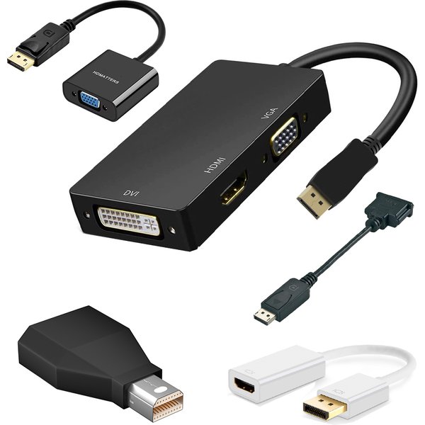 DisplayPort zu HDMI 4K DP VGA HDMI DVI Mini DisplayPort Video-Adapter-Konverter für Nvidia AMD HP Dell Asus PC Laptop Monitor