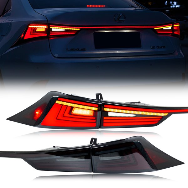 LED-Rückleuchten für Lexus IS250 IS350 IS200t IS300 IS iii ISF 2014-2020 mit sequenziellem Blinker und Heckklappenbeleuchtung