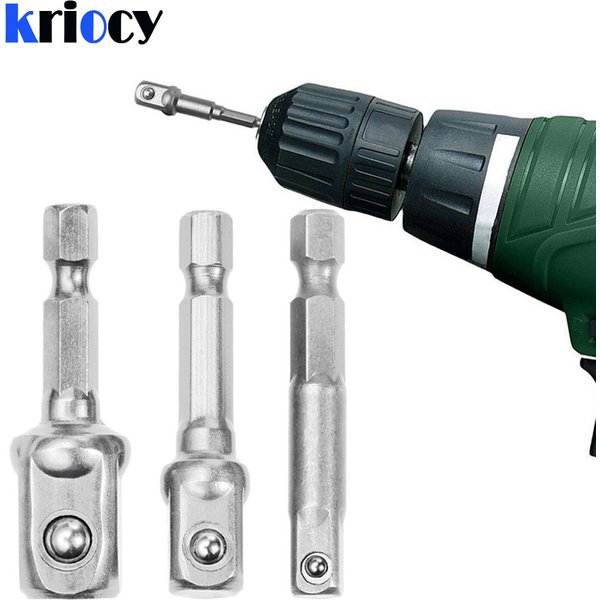 Adaptateur de douille en acier au chrome vanadium, tige hexagonale à 1/4 "3/8" 1/2 ", mèches d'extension, jeu d'embouts hexagonaux, outils électriques étanches, le plus récent