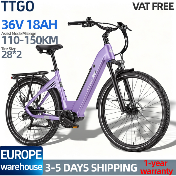 Ttgo C7 Se 36V 18Ah Elektrofahrrad für Erwachsene, 28*2 Zoll Reifen, Aluminiumrahmen, 7-Gang-Assistenzmodus, Reichweite 110-150 km, Mountainbike, bürstenloser Motor, herausnehmbarer Lithium-Akku,