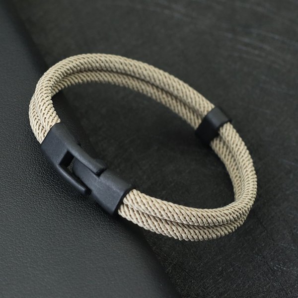Neue Mode Männer Armband Gewinde Doppel Schicht Abnehmbare Passenden Stapelbar Armband Freizeit Zubehör Hombre Erkek Bileklik