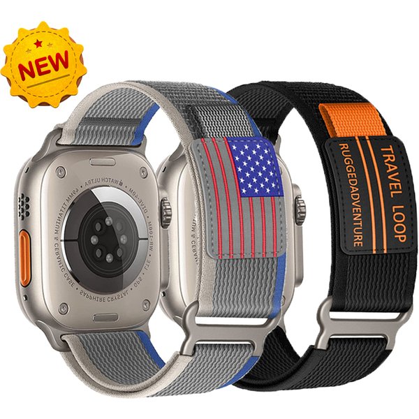 Nylon Strap For Apple Watch Band 44mm Ultra 49mm 40mm 45mm 41mm 42mm watchband sport Bracelet Correa iwatch Series 8 se 7 6 5 4