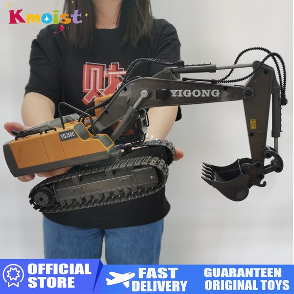 Excavatrice RC 1:20, camion benne, véhicule d'ingénierie télécommandé 2.4G, camion chenillé, bulldozer, jouets pour garçons, cadeaux d'anniversaire pour enfants