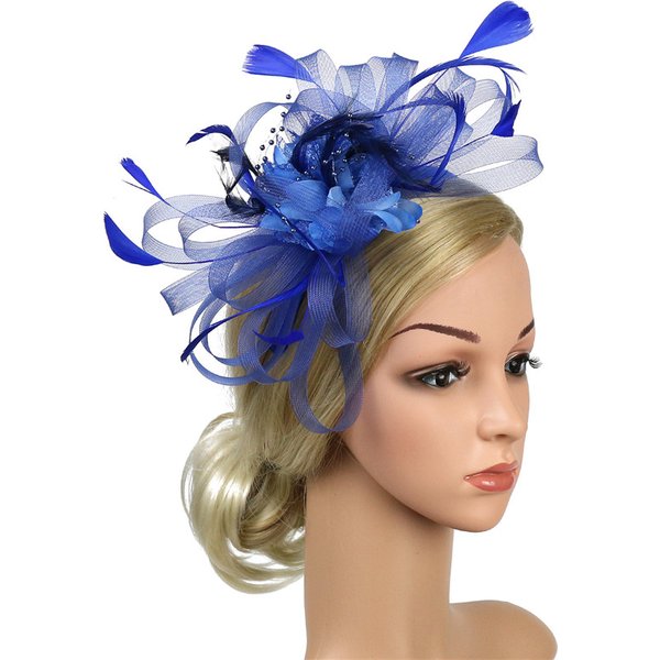 Bridal Tiara Women Fascinators Clip Fasshion Feather Hair Pins Headdress Wedding Party Ladies Accessory Wedding Women Headwearr