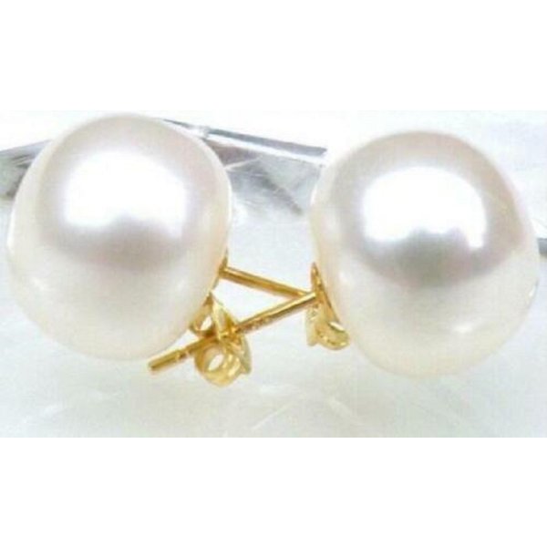 Grandes boucles d'oreilles en perles naturelles blanches des mers du Sud, qualité AAA, exquises, 14K, 8-9mm, 9-10mm, 10-11mm, 11-12mm, 12-13mm