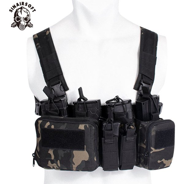 Taktische TCM Nylon Brust Rig Weste Molle System Magazin Tasche Drop Dump Pouch Taille Tasche Fit Airsoft Jagd Bekleidung Zubehör