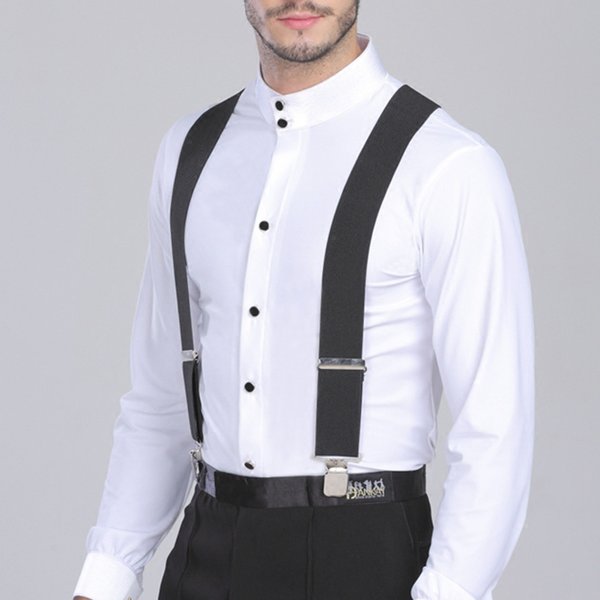 Bretelles robustes de grande taille pour hommes, travail en plein air, 2 pouces de large, dos en X, 4 Clips solides, sangles élastiques réglables pour pantalons
